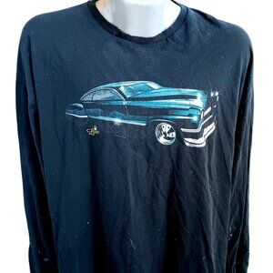XL Vintage T-shirt Hot Rod & Custom Car Graphic Long Sleeve 1990's Distressed